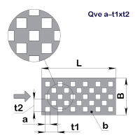 Перфолист плоский Qve 10–28x28 (1000x2000)–0,8 AISI 304 BA/PE